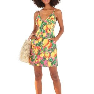 FARM Rio linen lemon dress